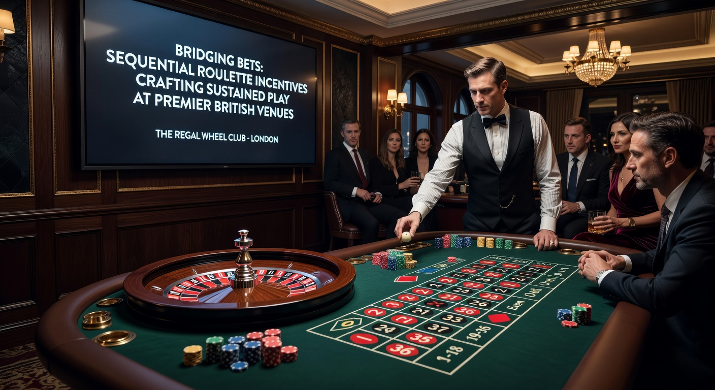 Close-up of a mobile app displaying a sequential roulette bonus chain progress bar, with escalating rewards highlighted at a British casino interface