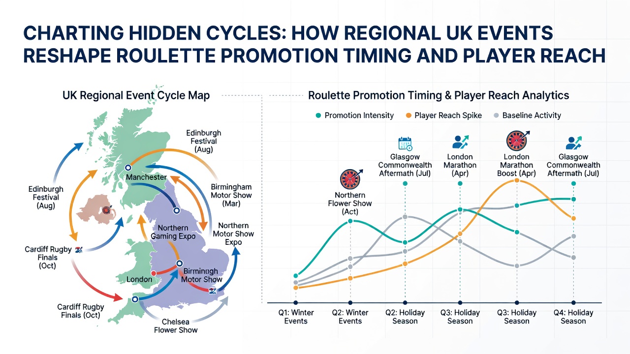 Data visualization of roulette bonus cycles tied to UK regional events
