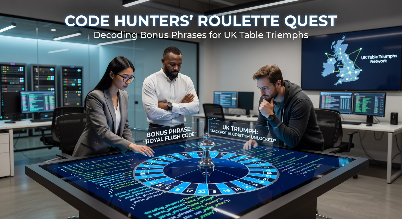A vibrant roulette table illuminated by neon lights, with cryptic bonus phrases floating above the spinning wheel, symbolizing the hunt for UK casino rewards