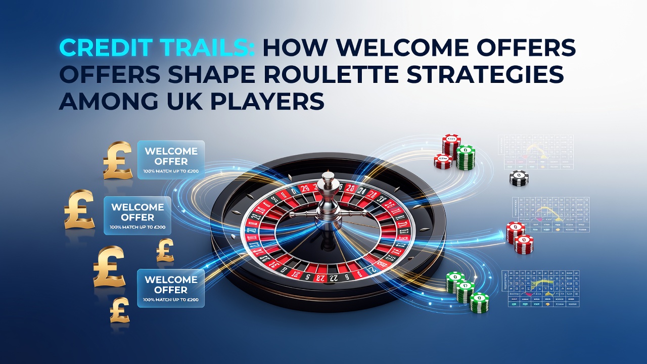 UK roulette players reviewing welcome bonus terms on mobile devices at casino tables