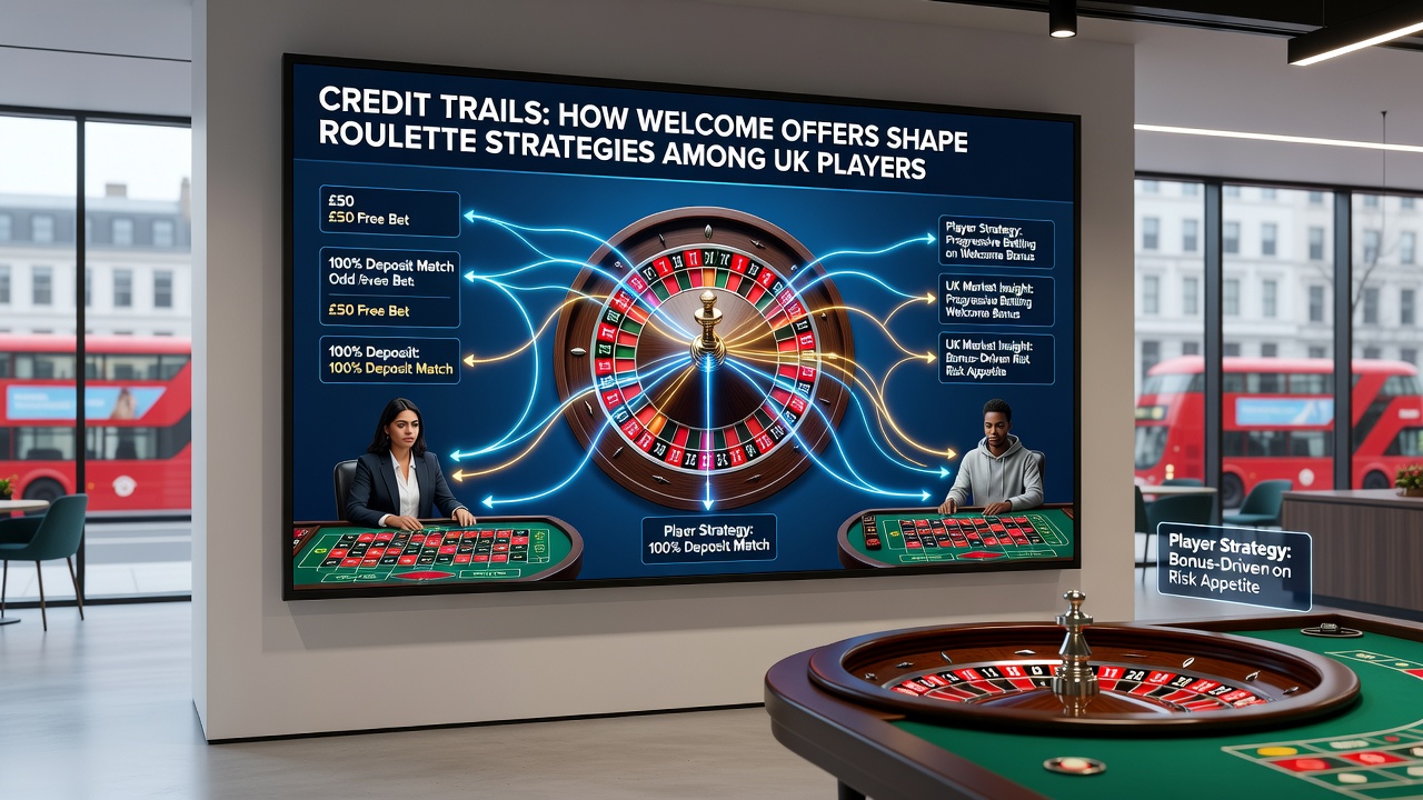 Detailed view of roulette wheel with bonus credit indicators overlaid on betting layout