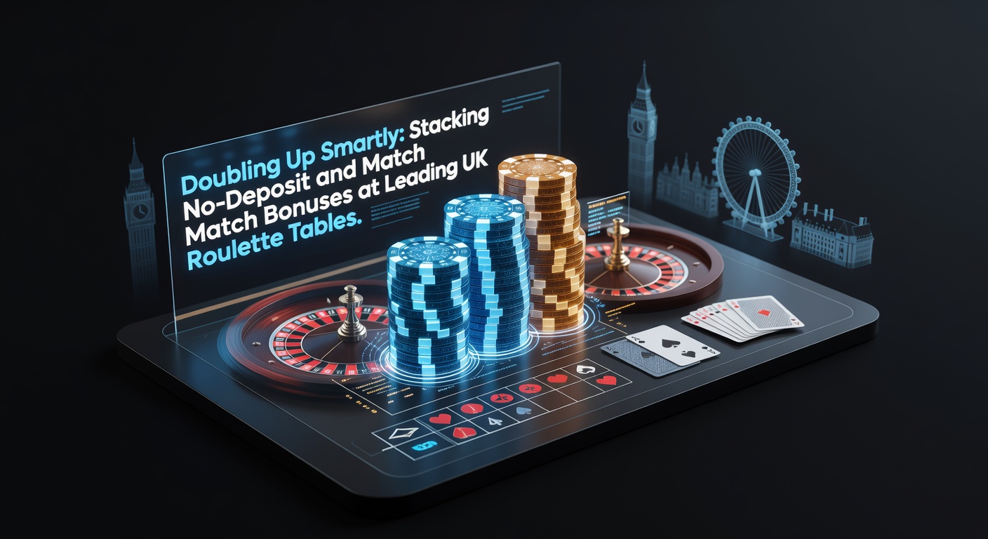 Vibrant roulette wheel with stacked bonus chips and glowing match symbols representing smart layering strategies at UK casinos