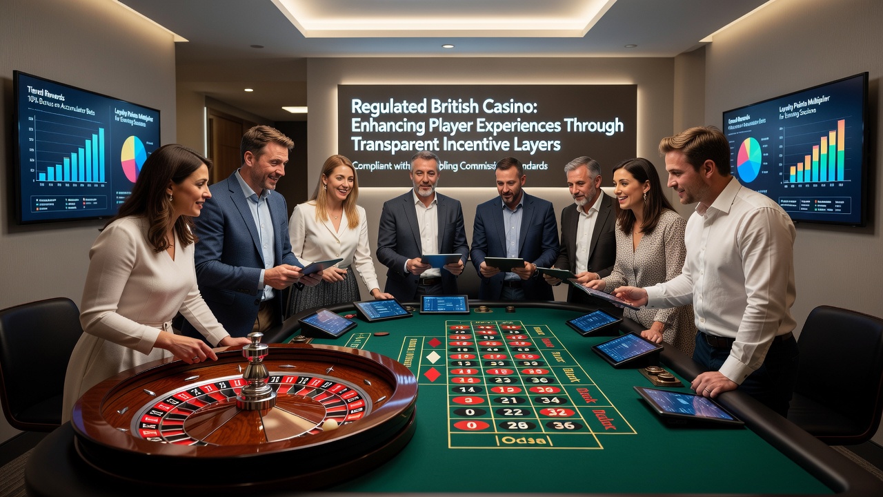 Roulette table with overlaid bonus tier icons representing layered incentives