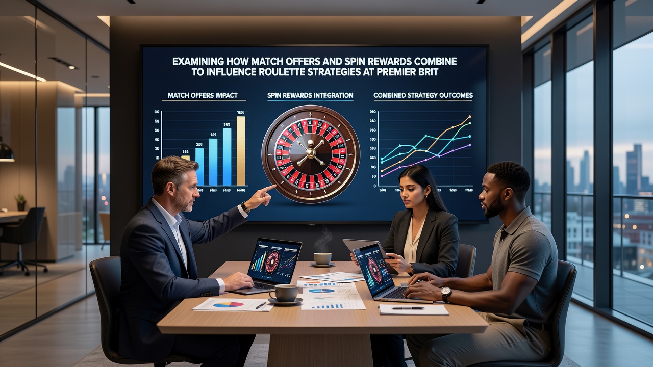 Roulette table interface displaying active match bonus and remaining spin rewards at a UK casino