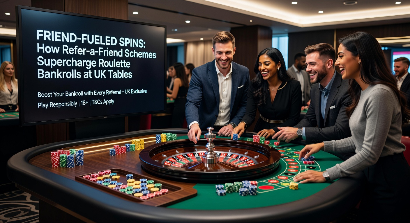 Screenshot of a casino referral dashboard showing successful friend sign-ups and unlocked roulette bonuses