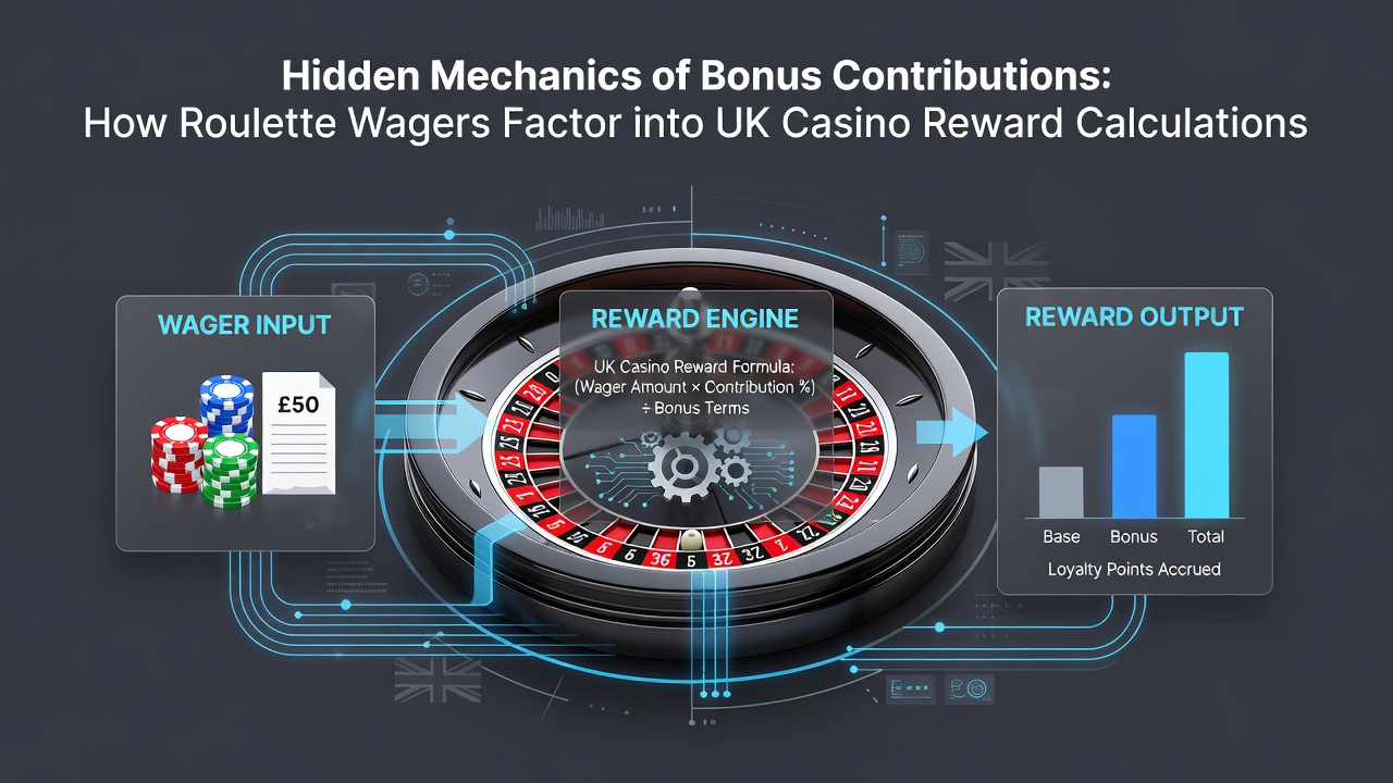 Casino bonus dashboard displaying contribution percentages for roulette and other game categories