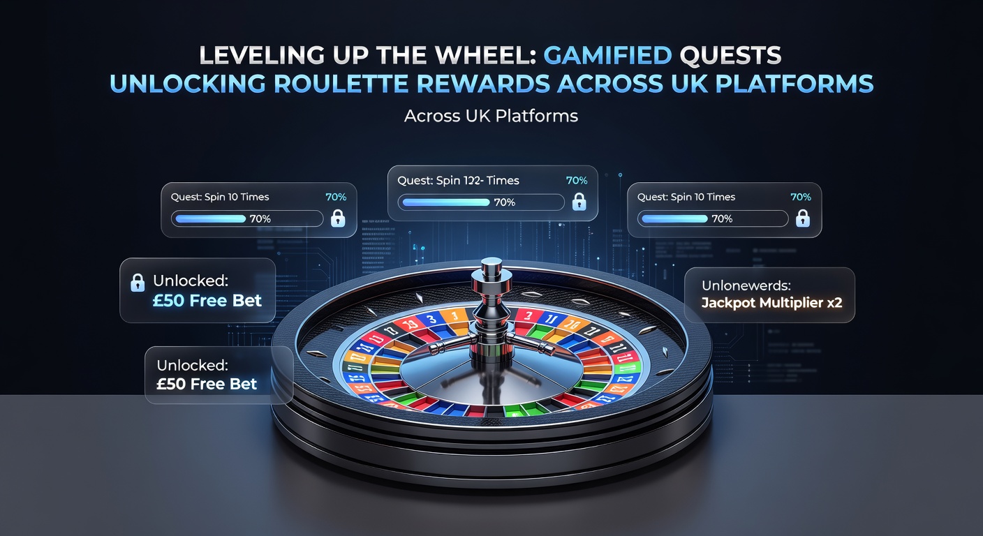 Player interface showing a gamified roulette quest progress bar with rewards like free spins and bonus credits unlocking at higher levels