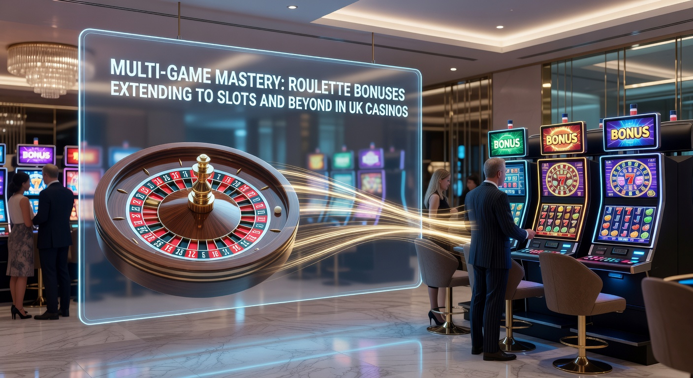 Vibrant casino interface showing roulette wheel alongside slot reels and bonus notifications, illustrating multi-game promotions
