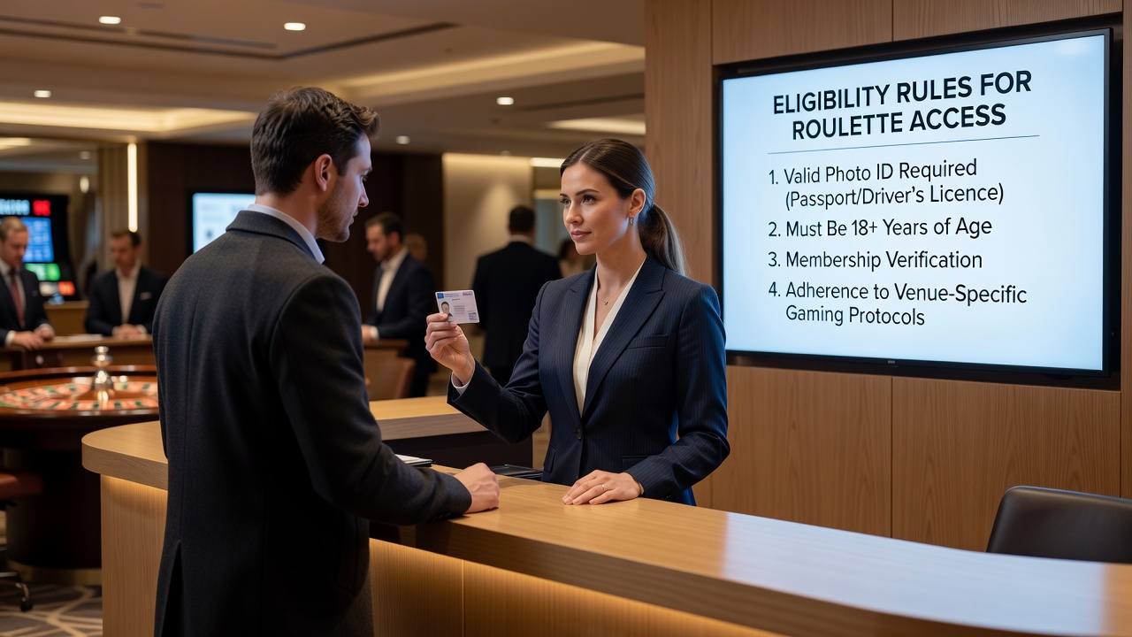 Player completing digital identity verification at a British roulette venue terminal