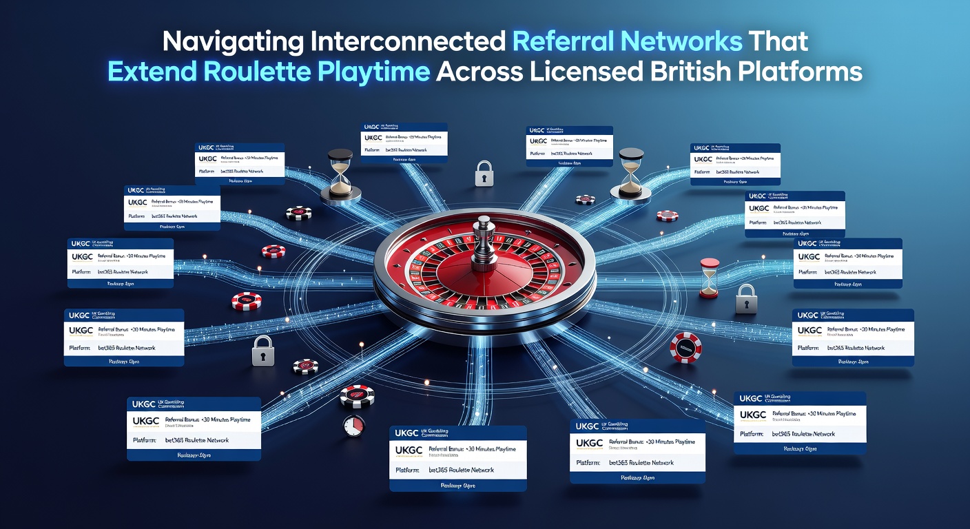 Diagram showing interconnected referral pathways linking multiple UK roulette platforms