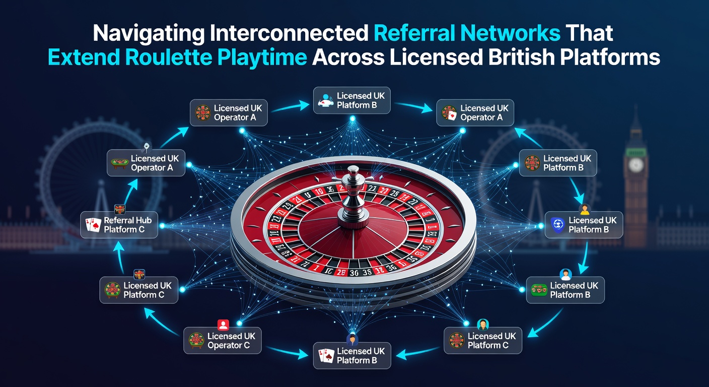 Illustration of player flow through linked British roulette sites via referral connections