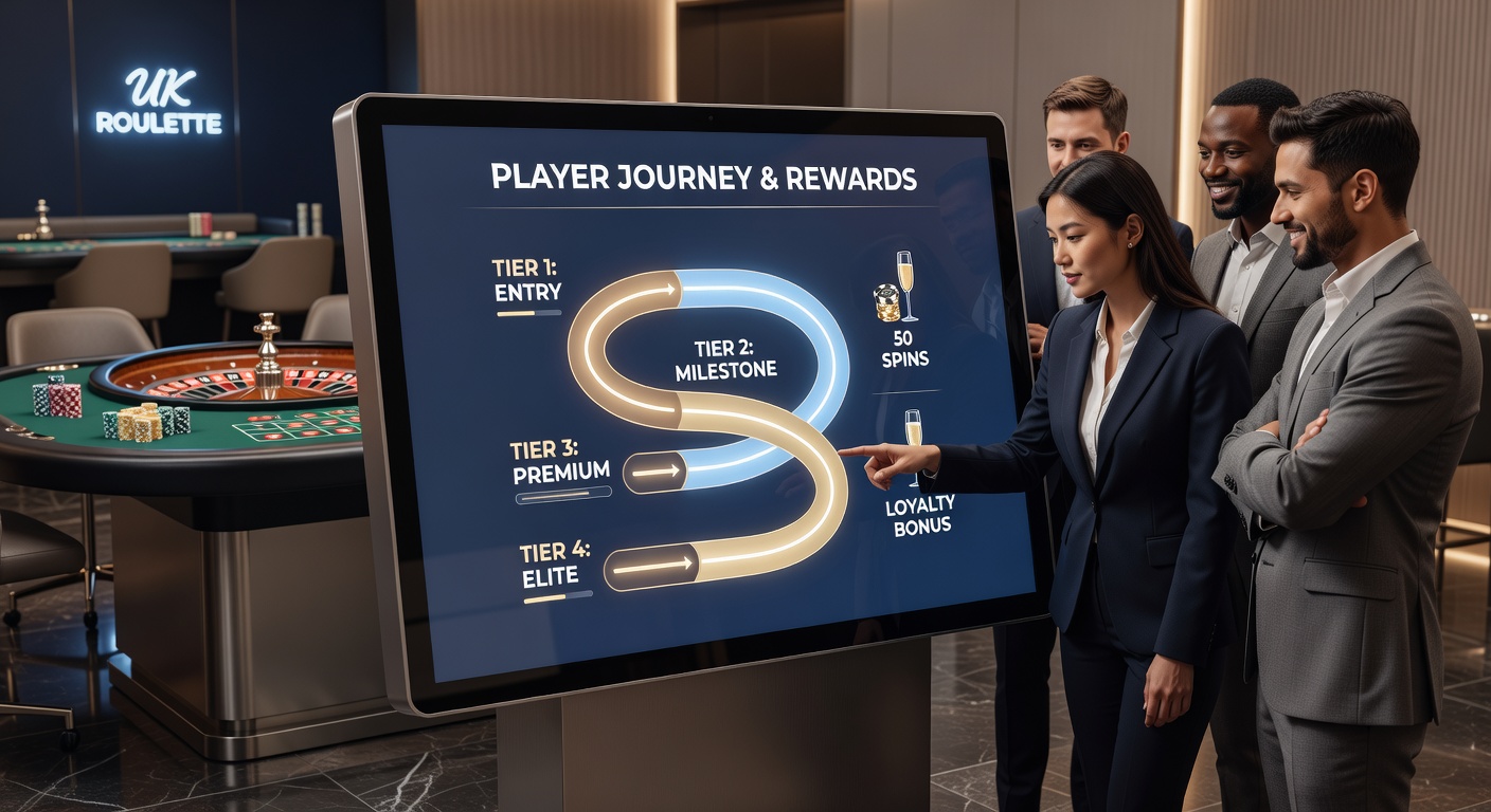 Chart showing player progression through reward tiers in UK roulette gaming systems
