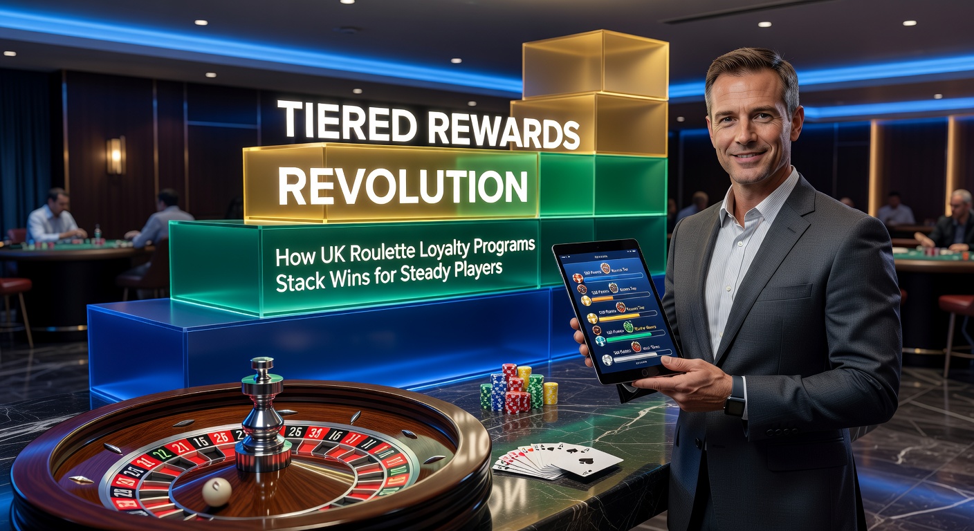 Graphic showing tiered loyalty pyramid with roulette wheel at the top, illustrating progression from bronze to diamond levels in UK casino programs